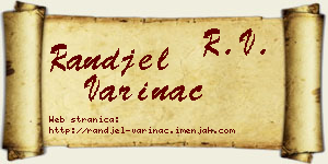 Ranđel Varinac vizit kartica